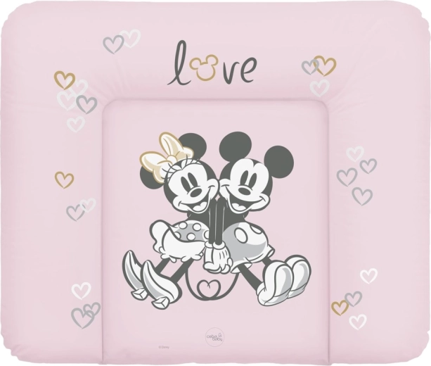Puha pelenkázó lap komódra 85 × 72 cm DISNEY Minnie & Mickey – púderrózsaszín