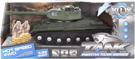 Zöld lendkerekes tank 1:32