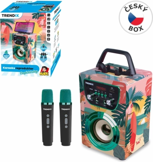 Tropical Vibes karaoke hangszóró 2 vezeték nélküli mikrofonnal