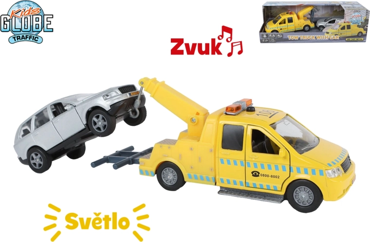 Kids Globe Traffic vontatószett fényekkel és hangokkal 14 cm
