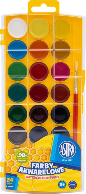 ASTRA vízfestékek 24 db Ø 25 mm ecsettel
