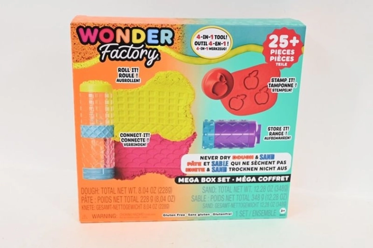 MGA Wonder Factory Never Dry modellezőgyurma és kinetikus homok – készlet