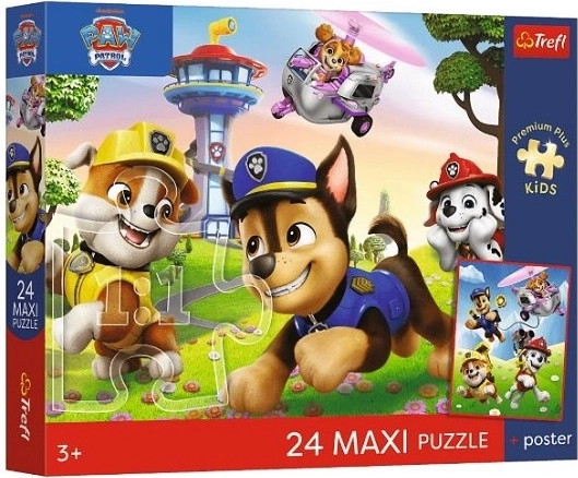 Trefl maxi puzzle 24 darab Mancs őrjárat vidám séta + poszter