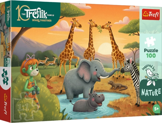 100 darabos puzzle – vidám csapat TREFLIK CSALÁD – TREFL