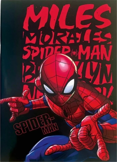 Vonalas iskolai füzet Spider-Man B5 fekete – 40 oldal
