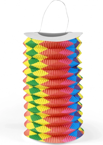 Szivárványos papírlampion 15 cm