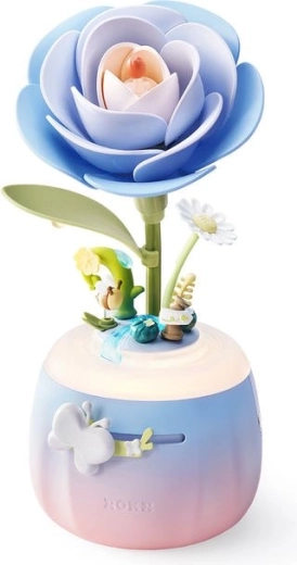 Robotime ROKR Floral Art 3D puzzle lámpa – kamélia (73 darab)