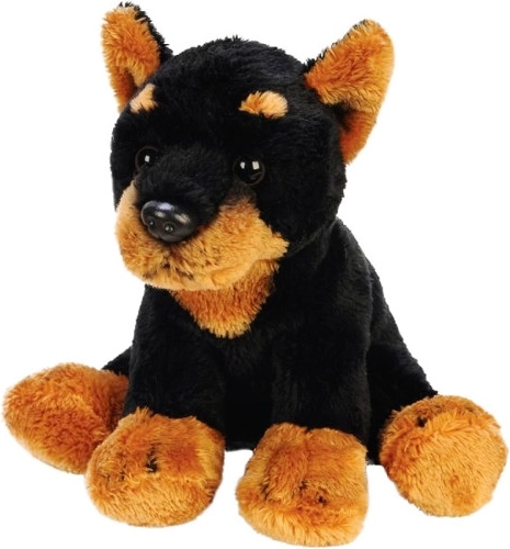 Plüss dobermann kutya