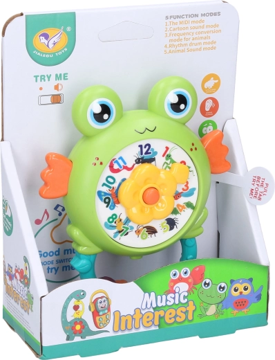 Béka csörgő fény- és hangeffektekkel 11 cm - 1 db