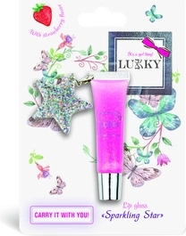 Lukky csillogó ajakfény eper ízű medállal