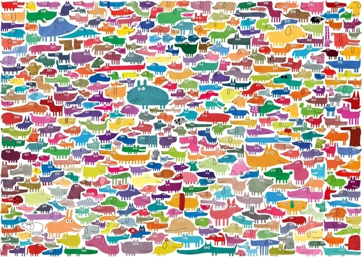 Ravensburger puzzle 387 kutya és 1 macska XXL 300 darab