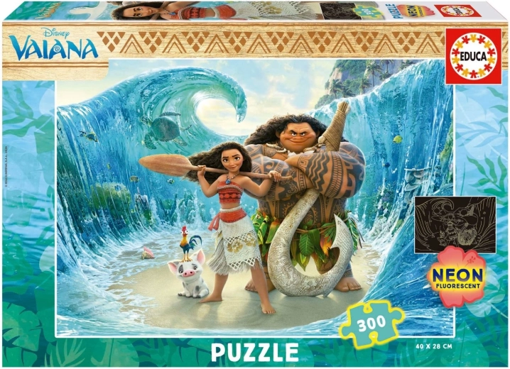 EDUCA világító puzzle – Vaiana, a bátor, 300 darabos