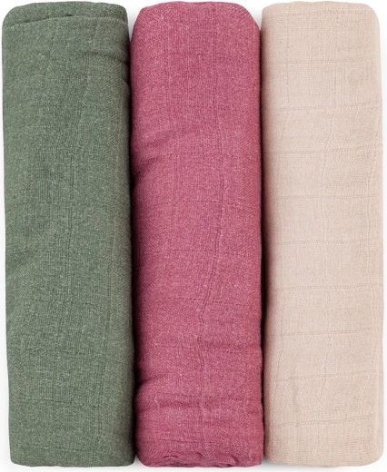 PETITE&MARS bambusz muszlinpelenkák Moussy Botanic Tones 68 × 68 cm – 3 db