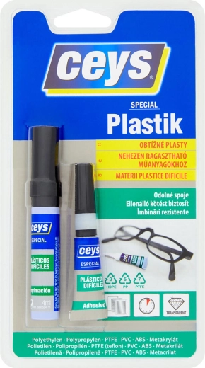 Ragasztó nehezen ragasztható műanyagokhoz 3 g + 2 ml / 4 ml CEYS