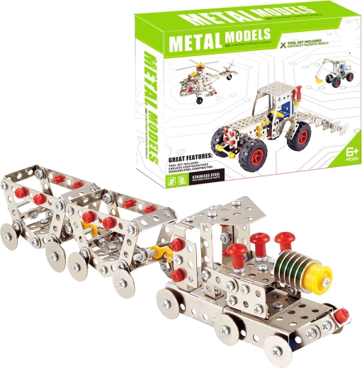 Fém építőkészlet vonat 277 darabbal