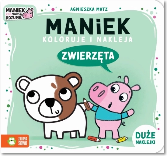 Maniek színez és állatokat ragaszt