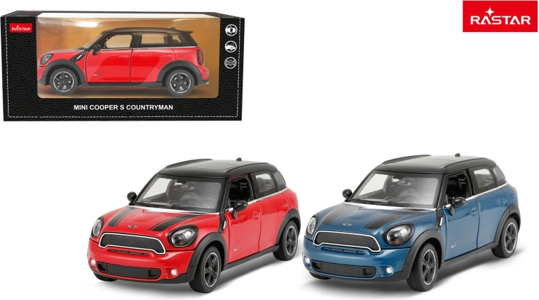 Rastar Mini Countryman 1:24 fém autómodell piros - 1 db