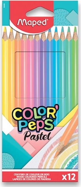 MAPED Color'Peps Pastel színesceruza készlet, 12 db