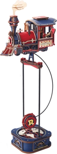 RoboTime ROKR mechanikus 3D fa modell: expressz gőzvonat ingával