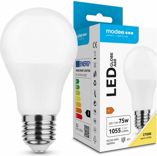 LED gömbizzó E27 11 W meleg fehér MODEE Smart Lighting