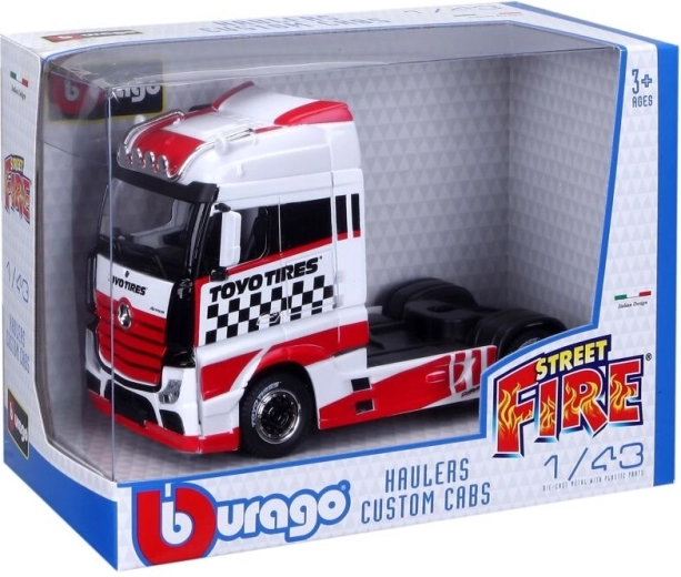 Bburago Street Fire Haulers Custom Cabs 1:43 assort - 1 darab
