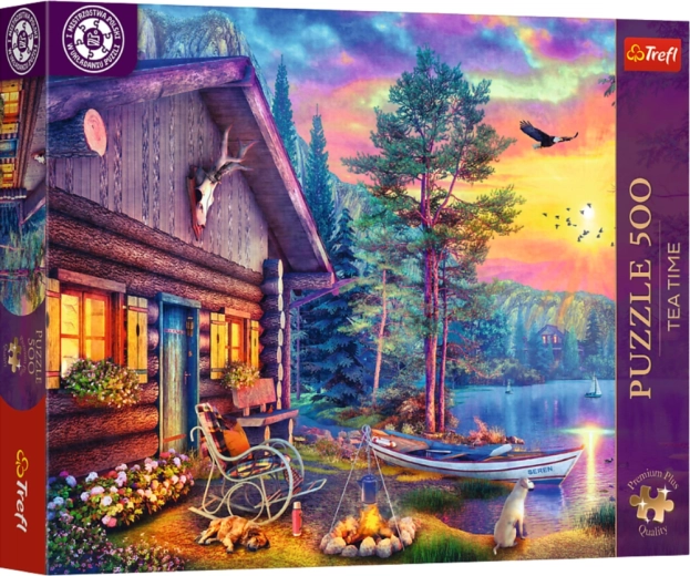 Puzzle 500 Tea Time: Kikötő naplementében Trefl
