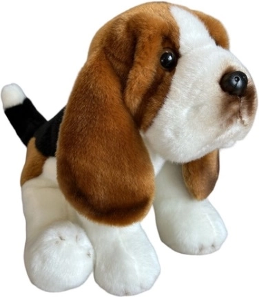 Plüss ülő basset 30 cm
