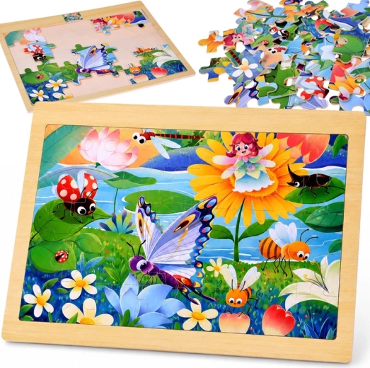 Tengeri tündér és rovarok fa puzzle, 40 darab