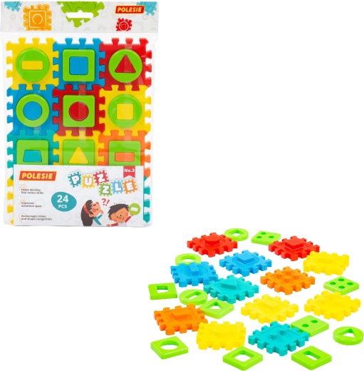 Gyerek habszivacs puzzle formákkal – 24 db