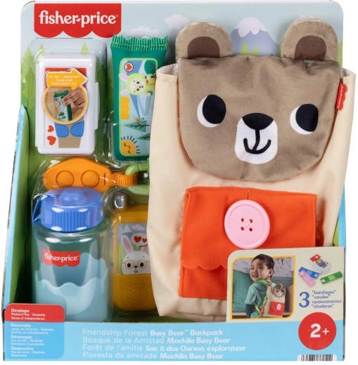 Fisher-Price mackós hátizsák – aktív kempingkészlet kis felfedezőknek