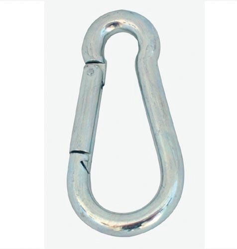Acél karabiner 80 × 8 mm, horganyzott (10 db)