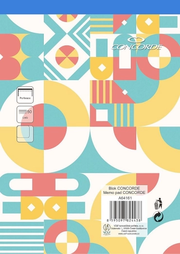 CONCORDE A4 tiszta jegyzettömb, 50 lap
