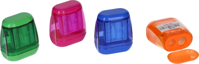 Két ceruzához való hegyező tartállyal - 4 szín