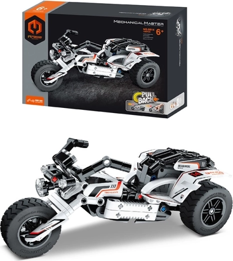 Mechanical Master építőkészlet motoros háromkerekű 150 darabbal, felhúzós (pullback) meghajtással