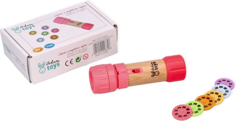 Rózsaszín gyermek zseblámpa projektorral – Adam Toys