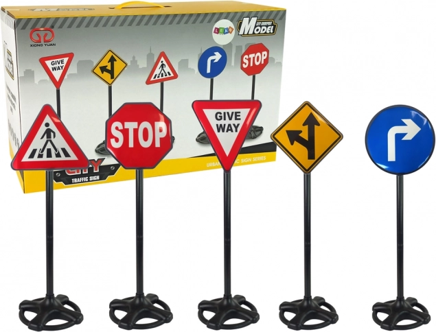 Nagy közlekedési tábla oktatószett, 82 cm