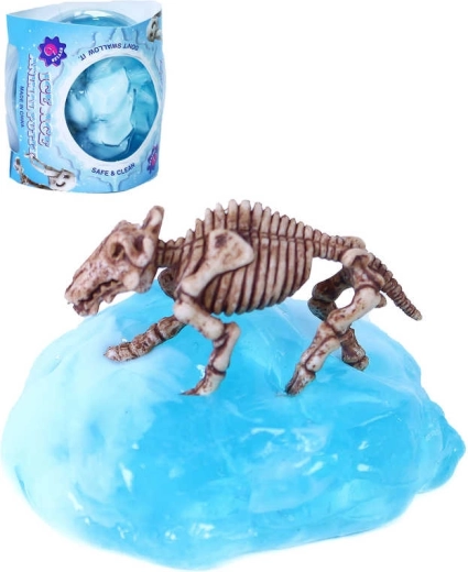 Őskori slime-os „gleccser” dinoszaurusz-csontvázzal dobozban – 1 db