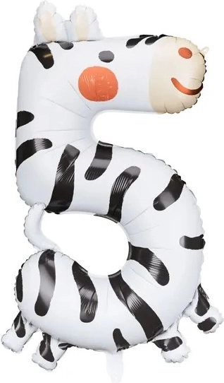 Fólia lufi szám 5 – zebra 42 × 81 cm