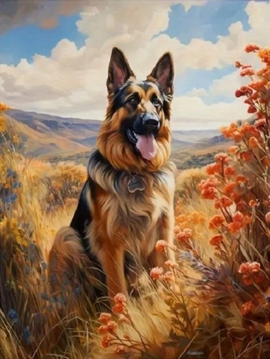 Norimpex számfestő készlet – Juhász a hegyekben, 40 × 50 cm