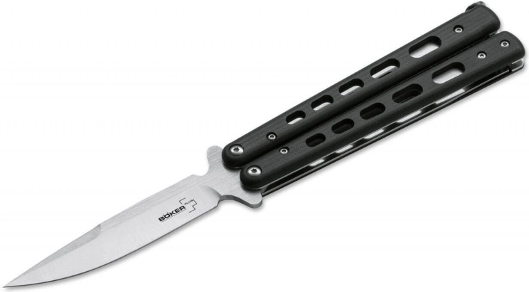 Böker Plus Balisong G‑10 Large pillangókés, fekete, 10,2 cm