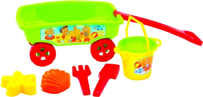 Kiskocsi homokozó készlettel