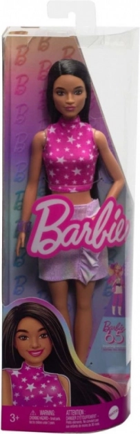 Barbie Fashionistas baba rózsaszín csillagmintás felsővel