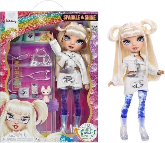 Rainbow High Sparkle & Shine white – gyűjtői divatbaba csillogó hatással