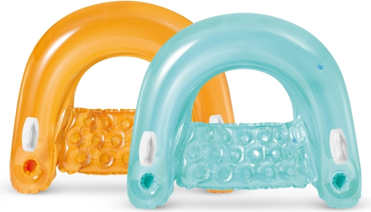 Felfújható úszó karosszék fogantyúkkal és pohártartókkal INTEX 147 × 99 cm