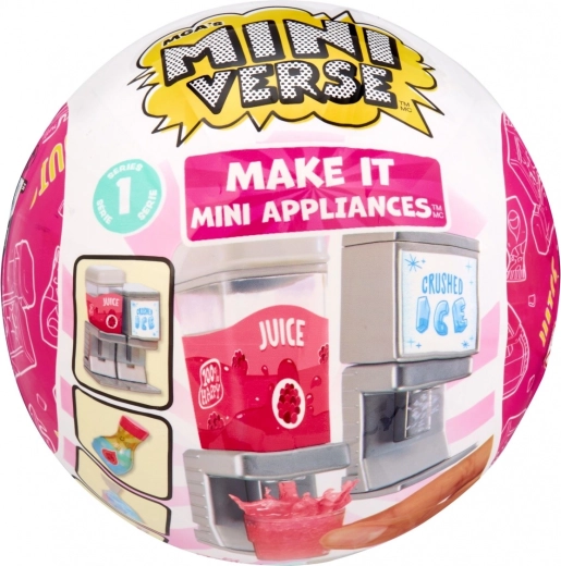MGA’s Miniverse Make It Mini Appliances – mini ital- és jégadagoló (blind box) - 1 db