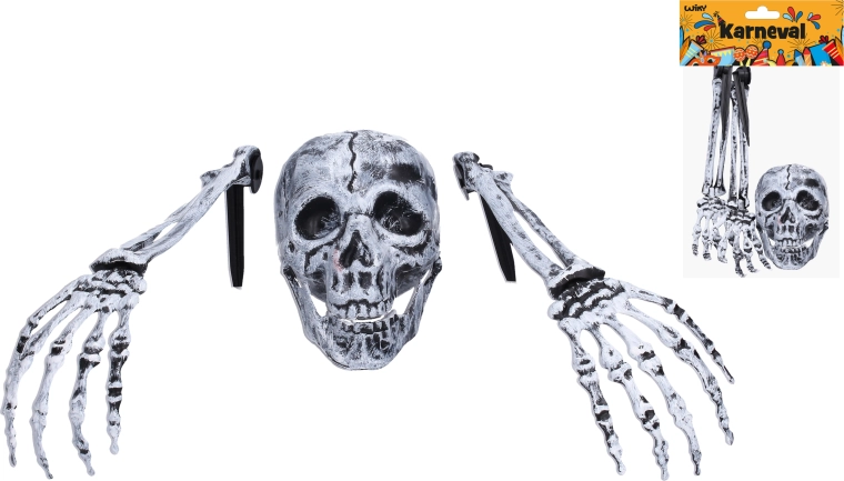 Halloween dekoráció – csontváz (kezek és fej)