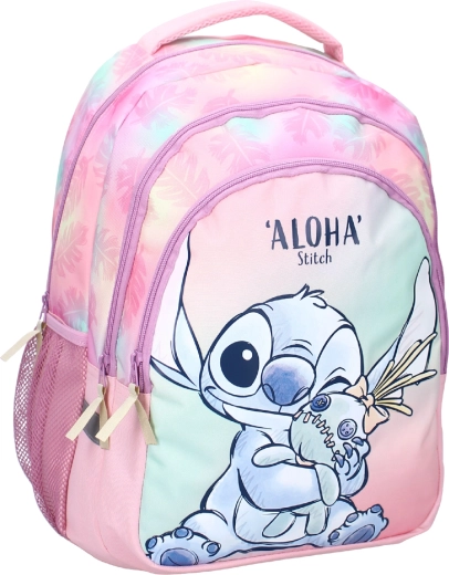 Disney Stitch Wild Energy Aloha rózsaszín-kék iskolatáska, 35 l