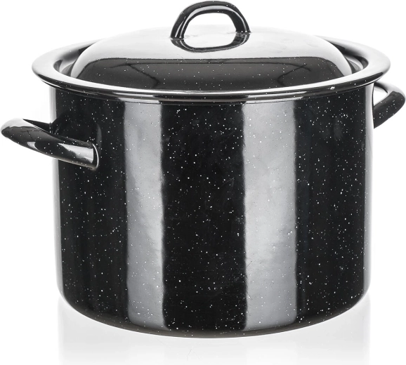 Zománcozott fazék fedővel, 5,5 l, 22 cm átmérő
