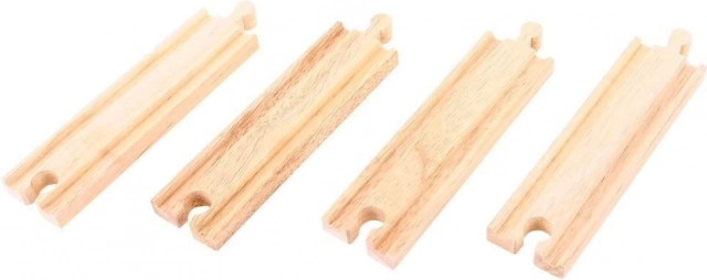 Közepes méretű fa egyenes sínek Bigjigs Rail 16 cm