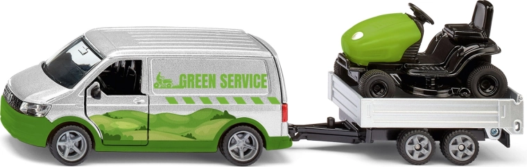 Siku Super VW T6 utánfutóval és kerti traktorral